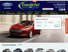 Tablet Screenshot of evansvillefordmotors.com